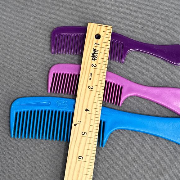 Vintage Goody 80s 90s Pocket Combs Purple Blue Retro Groovy Old School Lot of 3 - Picture 16 of 16